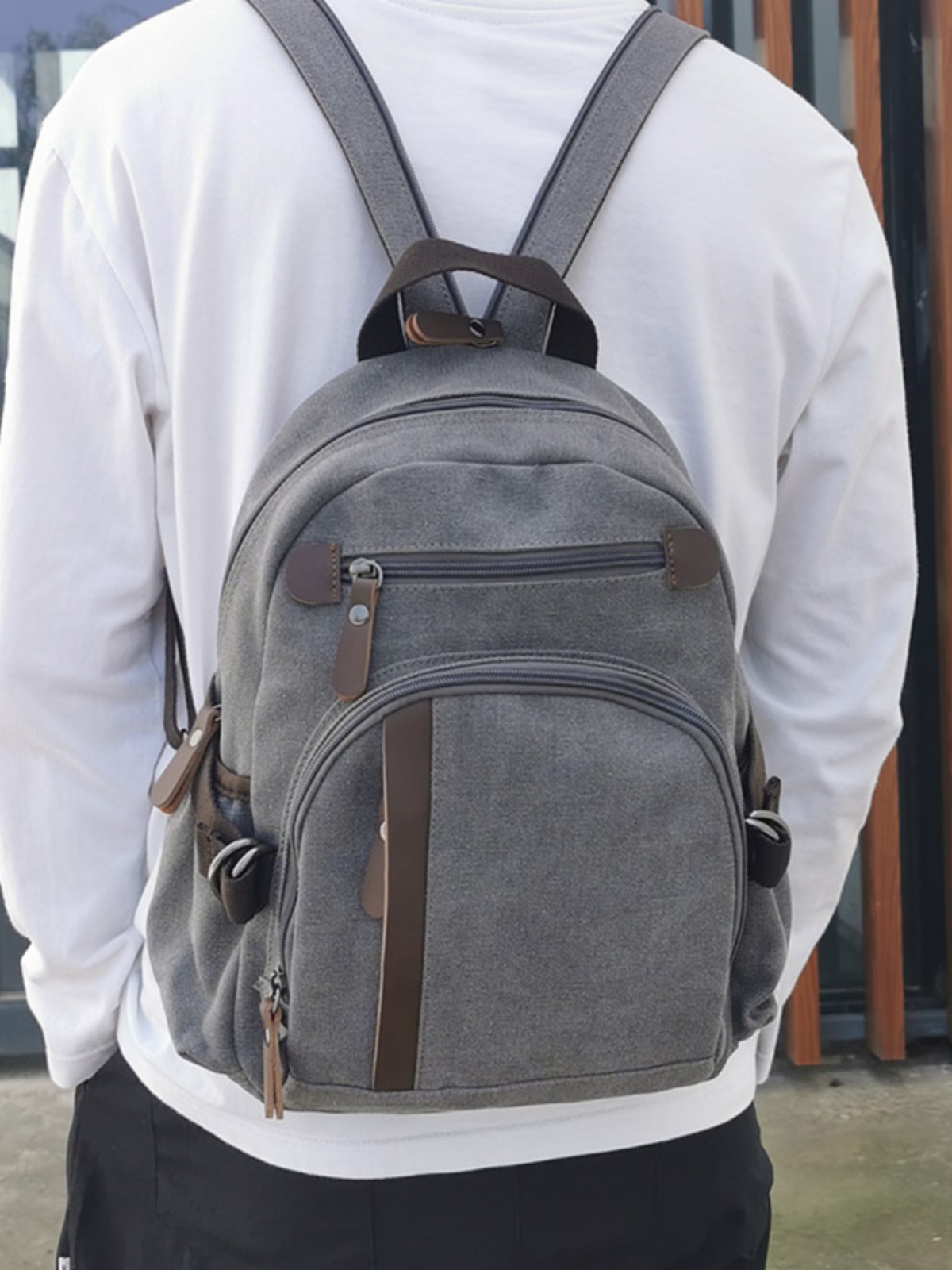 Canvas Backpack Casual - Небольшой холщовый рюкзак для отдыха и