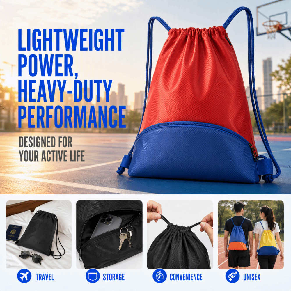 Вместительная спортивная сумка – обзор и цена Drawstring Gym Bag