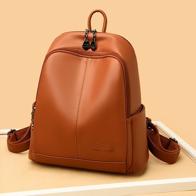 Новые корейские рюкзаки из мяг – обзор и цена Leather Backpack Vintage